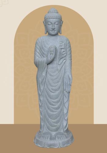 Product image of the product “Standing Buddha with Lotus Flower, ca. 124 cm H ”